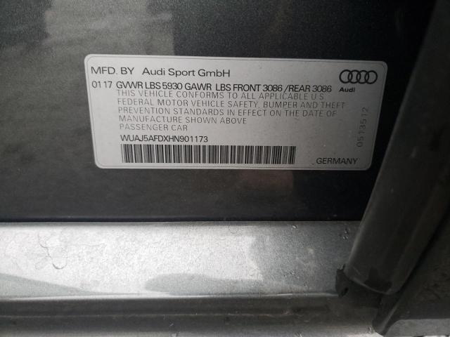 2017 AUDI S8 PLUS QU - WUAJ5AFDXHN901173