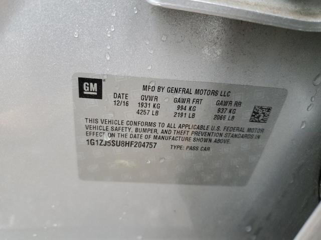 2017 CHEVROLET MALIBU HYB - 1G1ZJ5SU8HF204757