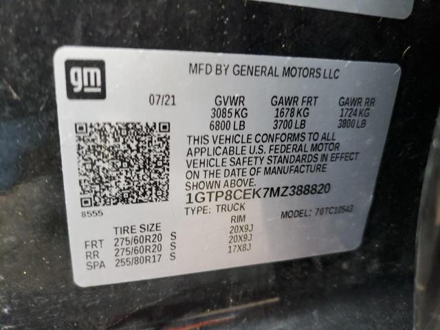 2021 GMC SIERRA C15 1GTP8CEK7MZ388820