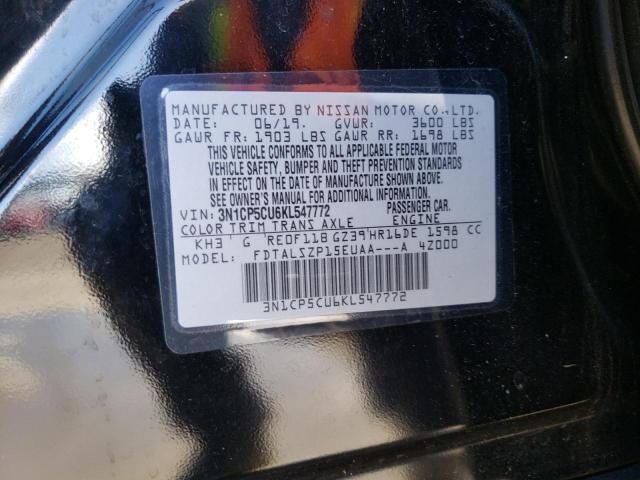 3N1CP5CU6KL547772 Nissan KICKS S