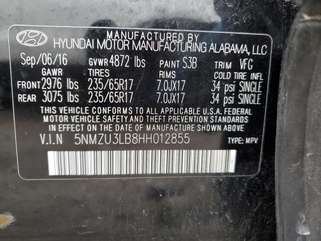 2017 HYUNDAI SANTA FE S 5NMZU3LB8HH012855