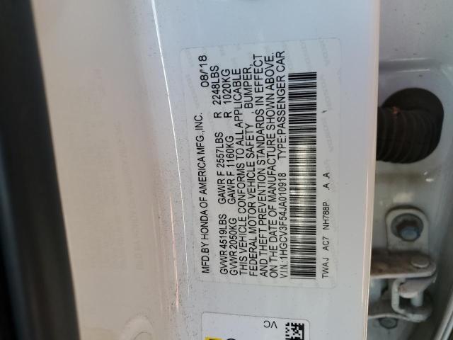 2018 HONDA ACCORD HYB - 1HGCV3F54JA010918