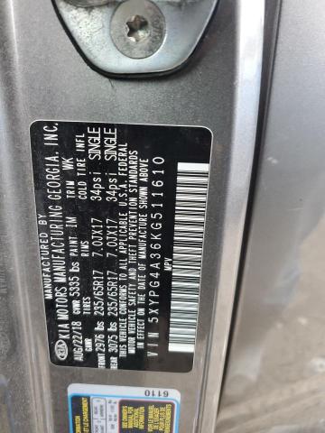 5XYPG4A36KG511610 KIA SORENTO L