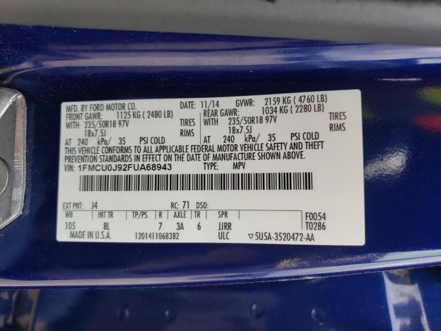 2015 FORD ESCAPE TIT 1FMCU0J92FUA68943