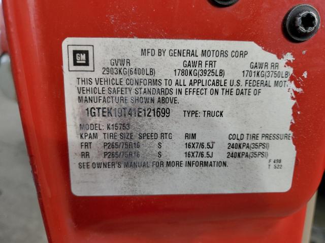 1GTEK19T41E121699 GMC New Sierra K1500