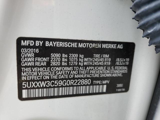 2016 BMW X4 XDRIVE2 - 5UXXW3C59G0R22880