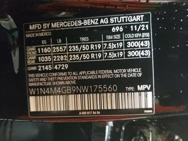 W1N4M4GB9NW175560 Mercedes-Benz GLB 250