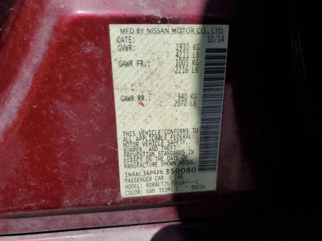 1N4AL3AP4FN350080 Nissan ALTIMA 2.5