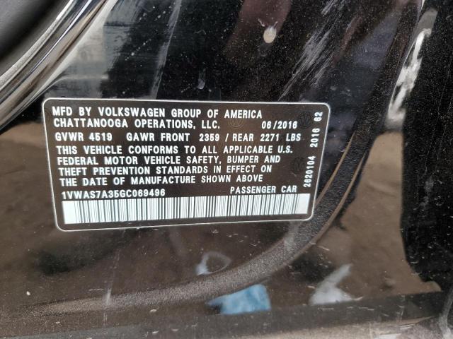 2016 VOLKSWAGEN PASSAT S - 1VWAS7A35GC069496