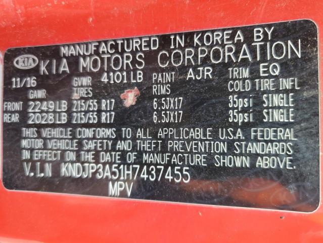 KNDJP3A51H7437455 KIA SOUL +