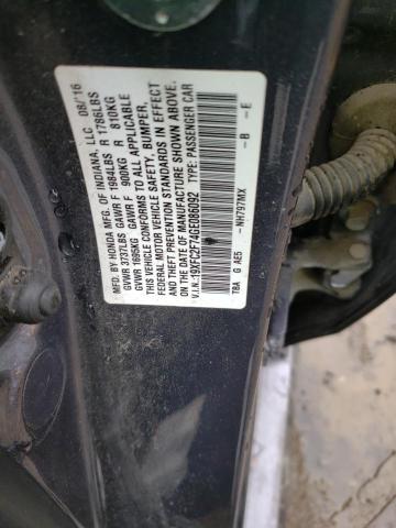2016 HONDA CIVIC EX 19XFC2F74GE086092