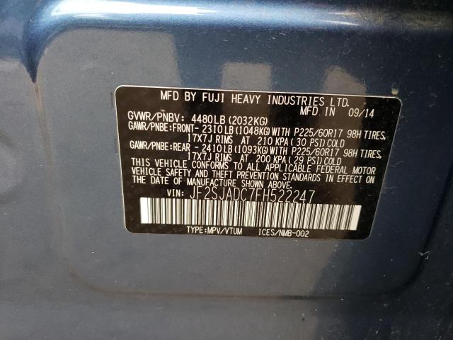 2015 SUBARU FORESTER 2 - JF2SJADC7FH522247