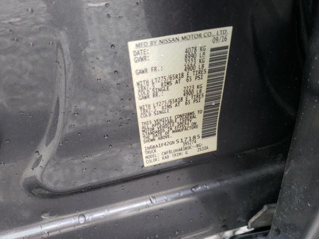 2016 NISSAN TITAN XD S - 1N6BA1F42GN517185