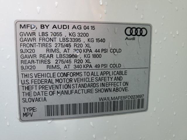 2015 AUDI Q7 TDI PRE - WA1LMAFE5FD023697