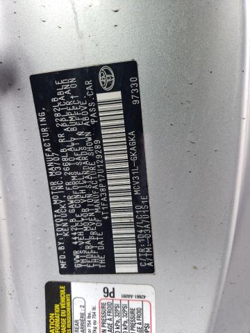 2007 TOYOTA CAMRY SOLA 4T1FA38P17U129289