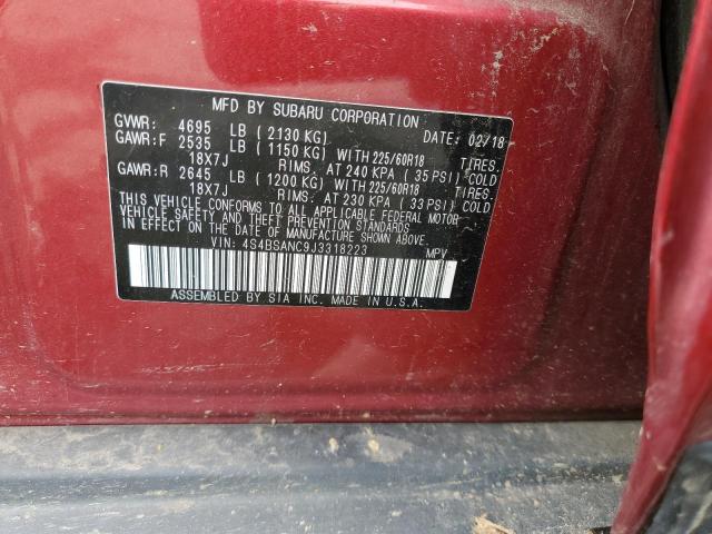 4S4BSANC9J3318223 Subaru Outback 2.5i Limited