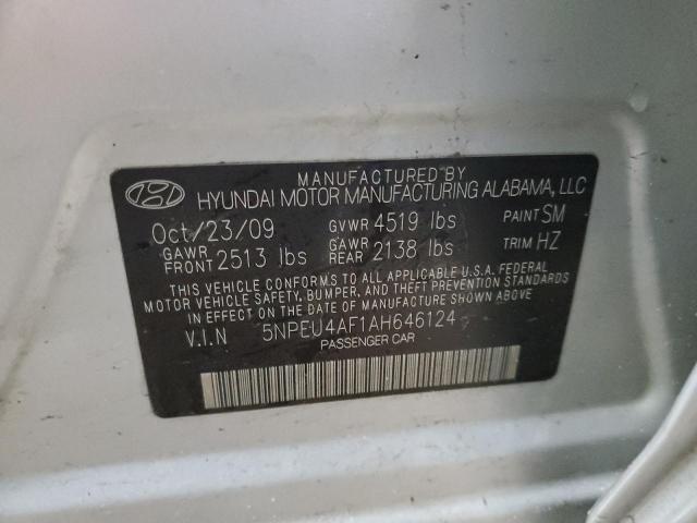 5NPEU4AF1AH646124 2010 Hyundai Sonata Se