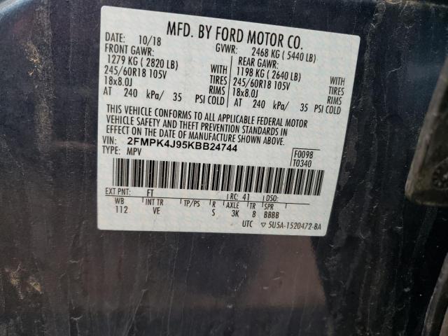 2019 FORD EDGE SEL A 2FMPK4J95KBB24744