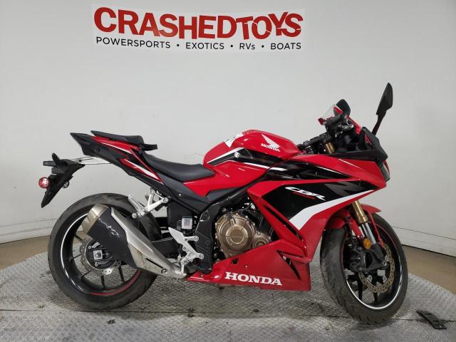 Salvage motorcycles for sale at Dallas, TX auction: 2022 Honda CBR500 RA