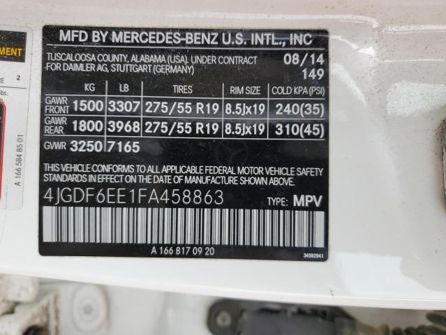 2015 MERCEDES-BENZ GL 450 4MA - 4JGDF6EE1FA458863