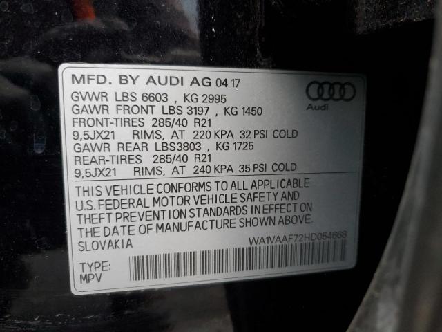 VIN WA1VAAF72HD054668 2017 Audi Q7, Prestige no.13