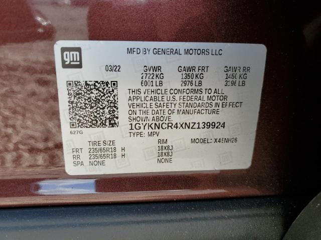 2022 CADILLAC XT5 PREMIU - 1GYKNCR4XNZ139924