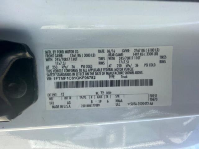 2016 FORD F150 - 1FTMF1C81GKF06782