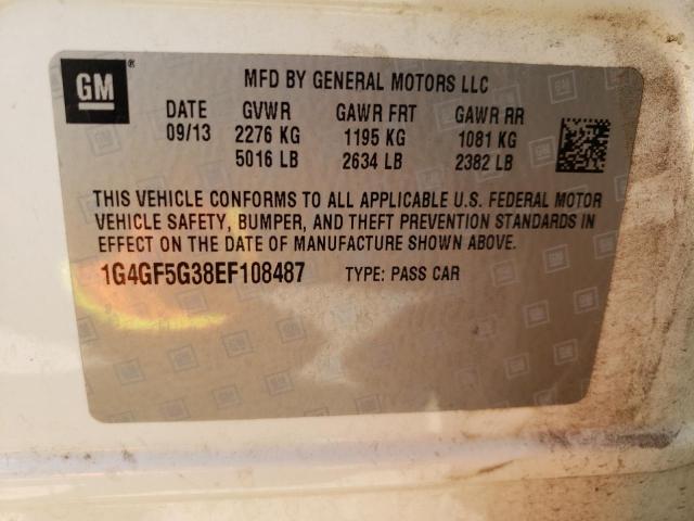 1G4GF5G38EF108487 Buick Lacrosse Touring