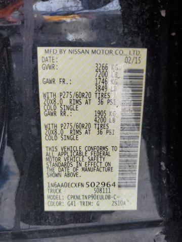 1N6AA0ECXFN502964 Nissan TITAN S