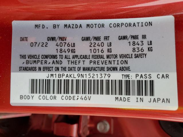 JM1BPAKL9N1521379 Mazda 3 SELECT