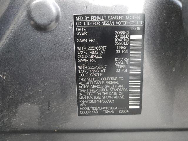 KNMAT2MT4HP506963 Nissan ROGUE S