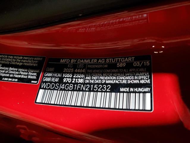 2015 MERCEDES-BENZ CLA 250 4M - WDDSJ4GB1FN215232