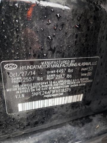 5NPE24AF9FH118375 Hyundai SONATA SE