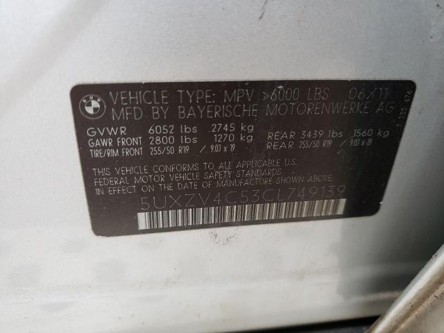 5UXZV4C53CL749139 BMW X5 Xdrive35i