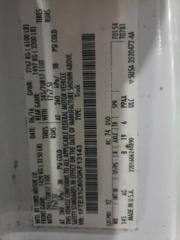2016 FORD F150 SUPER 1FTEX1C80GKF13143