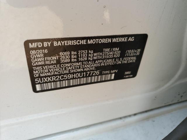 2017 BMW X5 SDRIVE3 - 5UXKR2C59H0U17726