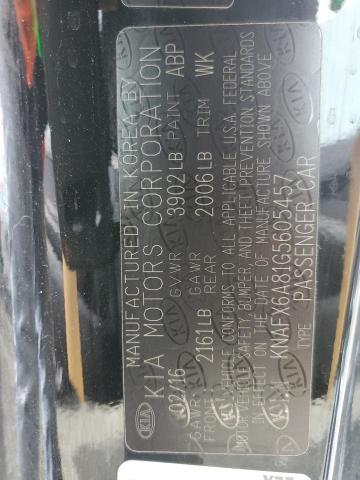 KNAFX6A81G5605457 KIA FORTE EX