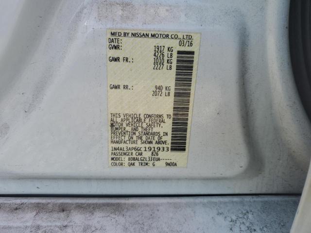 2016 NISSAN ALTIMA 2.5 1N4AL3AP6GC191933
