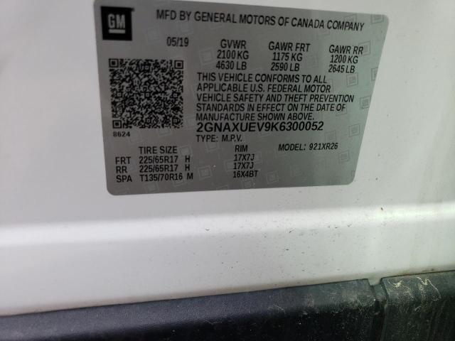 2019 CHEVROLET EQUINOX LT - 2GNAXUEV9K6300052
