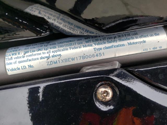 2007 DUCATI 1098 BASE ZDM1XBEW17B006451