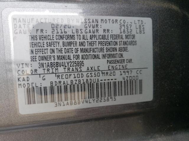 3N1AB8BV4LY225895 Nissan SENTRA S