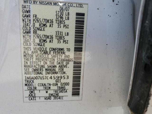 1N6AD07U57C459953 Nissan Frontier
