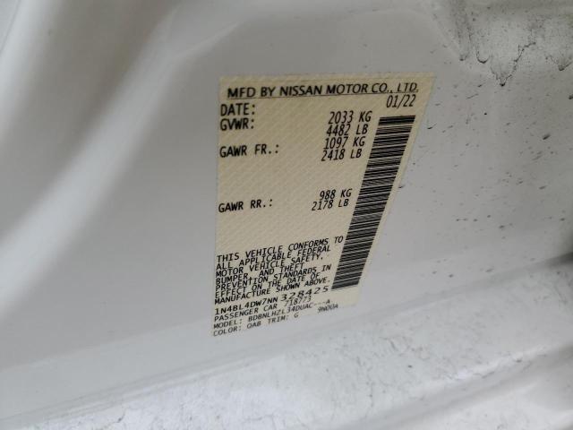 2022 NISSAN ALTIMA SV - 1N4BL4DW7NN328425