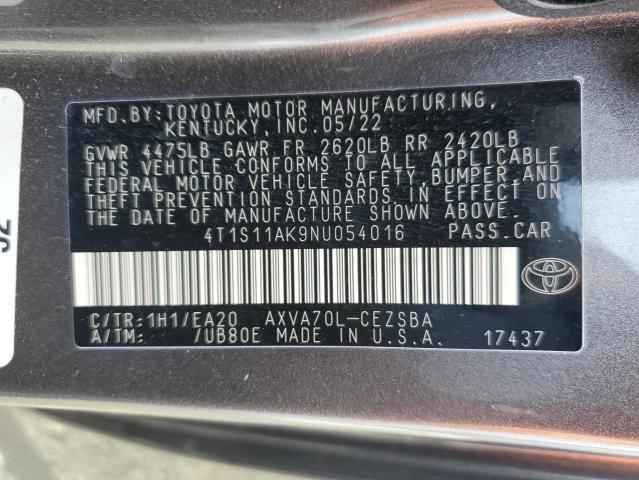 2022 TOYOTA CAMRY NIGH - 4T1S11AK9NU054016