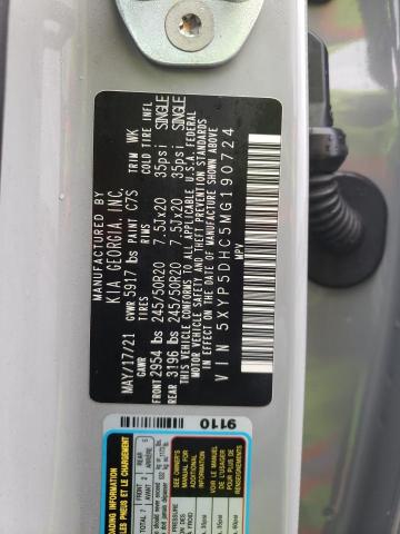 5XYP5DHC5MG190724 KIA Telluride Sx
