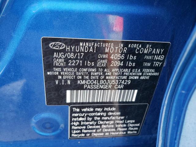 2018 HYUNDAI ELANTRA SP - KMHD04LB0JU537429