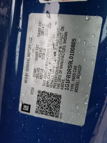 2020 CHEVROLET CAMARO LS 1G1FB1RS9L0100805