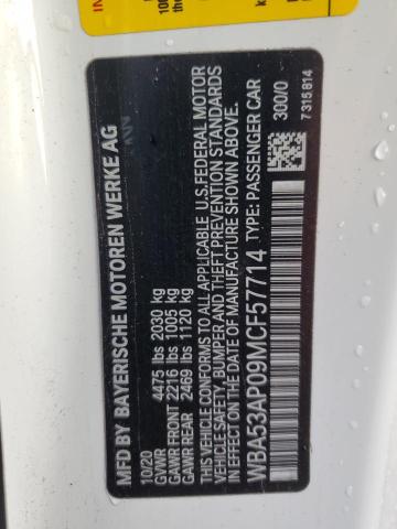 WBA53AP09MCF57714 BMW 430I