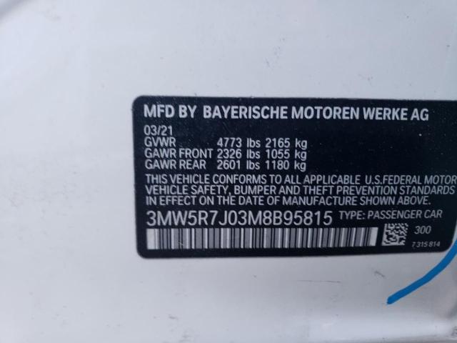 2021 BMW 330XI - 3MW5R7J03M8B95815