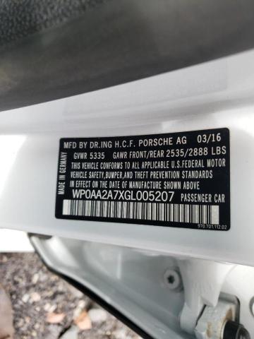 2016 PORSCHE PANAMERA 2 - WP0AA2A7XGL005207